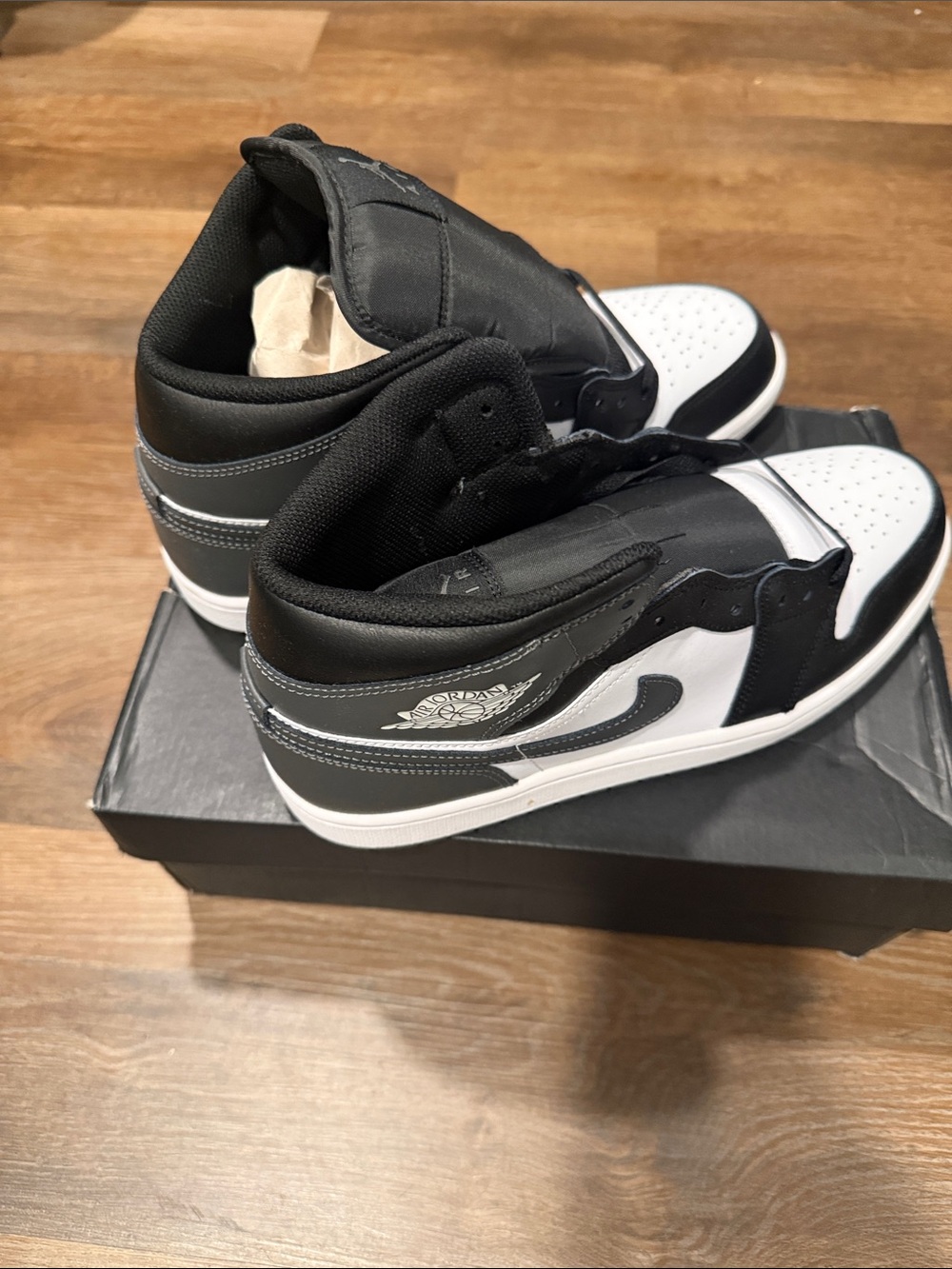 Nike Black and White High-Top Sneakers